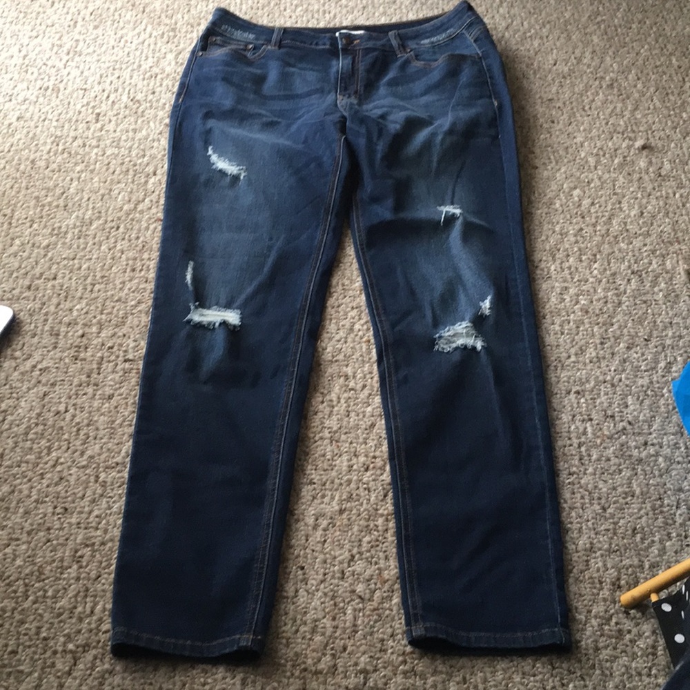 Distressed jeans
